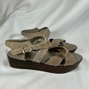 FRAU Sandals Size 37EU 6.5 US Wedges Gray